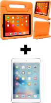 iPad 5/6 Hoes Kinder Hoesje Kids Case Met Screenprotector Glas - iPad 5/6 Hoesje Kindvriendelijk Shockproof Cover - Oranje