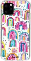 Casetastic Apple iPhone 11 Pro Hoesje - Softcover Hoesje met Design - Sweet Candy Rainbows Print