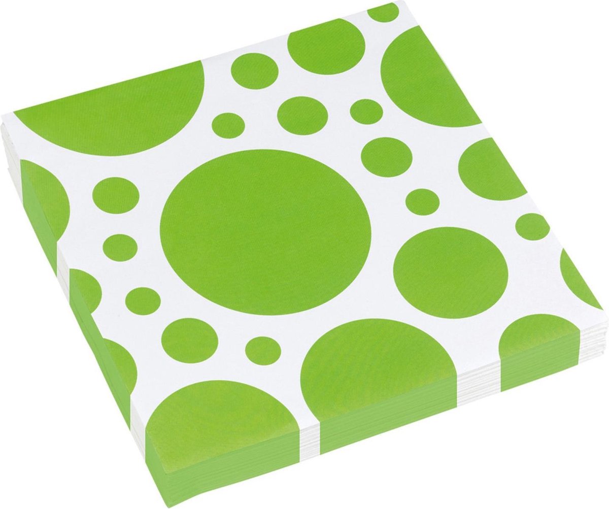 Amscan Servetten Dots 33 X 33 Cm 20 Stuks Groen