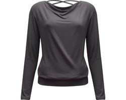 Yoga-longsleeve vloeiende shakti "ala" - stonehenge L Loungewear shirt YOGISTAR