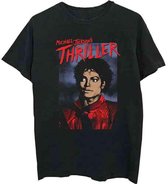 Michael Jackson Heren Tshirt -M- Thriller Pose Zwart