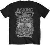 Asking Alexandria Heren Tshirt -S- Skull Stack Zwart