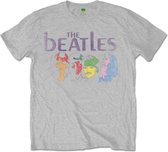 The Beatles Heren Tshirt -L- White Album Back Grijs