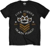 Five Finger Death Punch - Chevron Heren T-shirt - L - Zwart