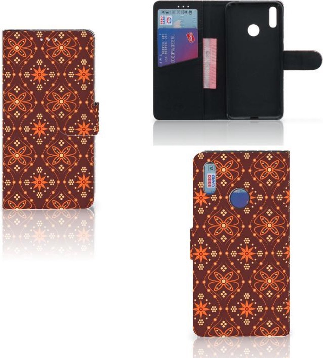 Huawei Y7 (2019) Telefoon Hoesje Batik Brown