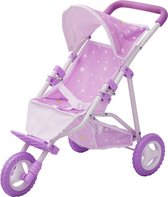 Bol.com Teamson Kids Poppenwagen Voor Babypoppen - Accessoires Voor Poppen - Kinderspeelgoed - Purper/Sterren aanbieding