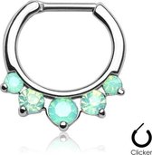 Piercing clicker 5 set opal groen