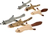 Plush toy \"wild zoo\" beaver racoon leopard 60 cm