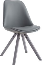 CLP Laval Bezoekersstoel - Vierkant - Kunstleer grijs grijs