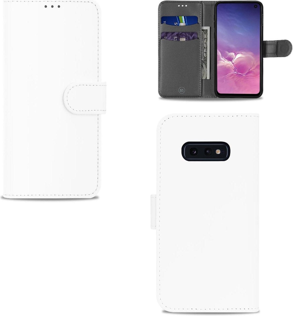 Samsung Galaxy S10e Hoesje Wit met Pasjeshouder