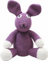 Naturezoo Knuffeldier Konijn Gehaakt 20 Cm Paars