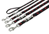 Art joy leash 25mm x 100cm black with paw motive