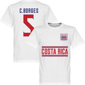 Costa Rica C. Borges 5 Team T-Shirt - Wit - XL