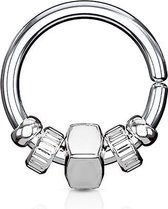 Wenkbrauwpiercing ring met beads