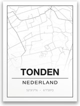 Poster/plattegrond TONDEN - 30x40cm