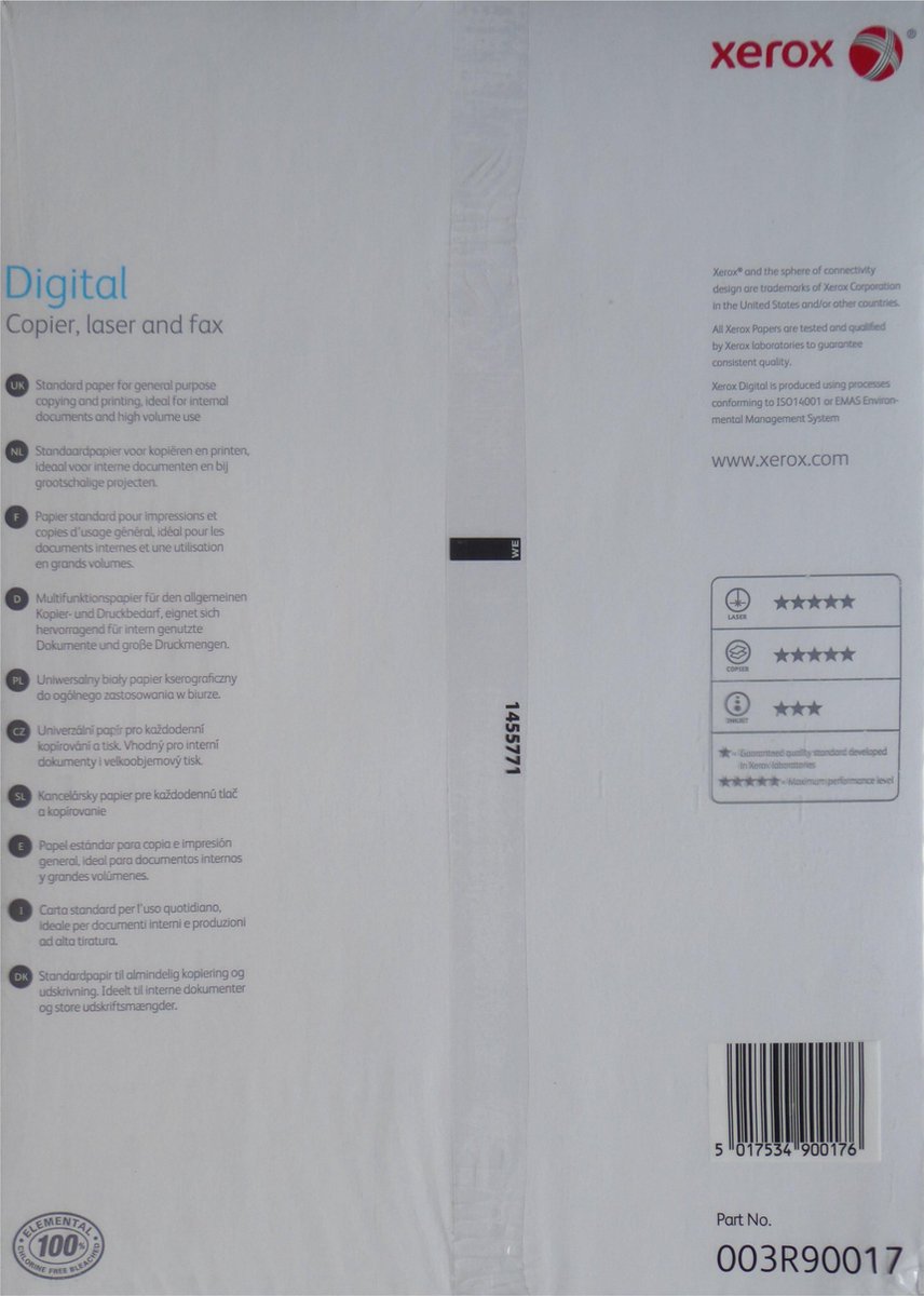 Papier blanc Écologique Copie Max A4 2500 feuilles Laser, Copy, Fax et Inkjet 