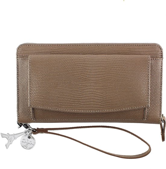 Lodge Ambient Tarief by LouLou SLB Lovely Lizard - Portemonnee - Taupe | bol.com