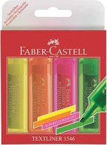 Faber-Castell tekstmarker - 1546 - etui 4 stuks – neon - FC-154604