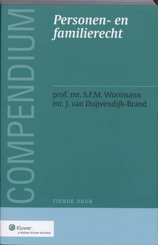 Compendium van het personen- en familierecht - cover