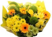 Bloemen boeket XL geel