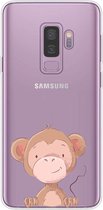 Samsung Galaxy S9 Plus transparant apen siliconen hoesje - Aapje