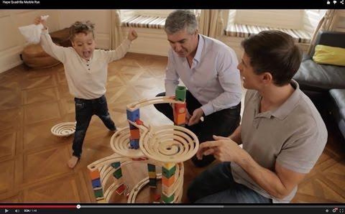 Hape Quadrilla Knikkerbaan Race to the Finish - 58-delige houten bouwset voor kinderen vanaf 4 jaar — afbeelding 3