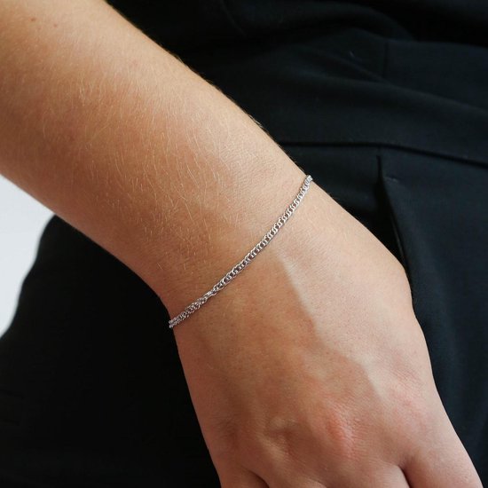Bracelet argent double lien gourmand