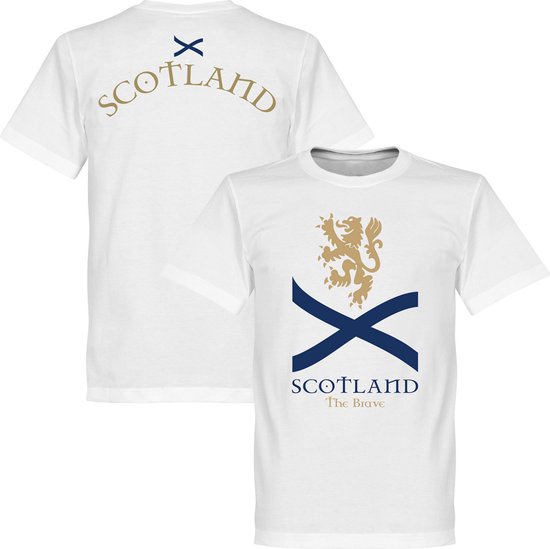 Schotland the Brave T-Shirt - Wit - Kinderen - 92/98