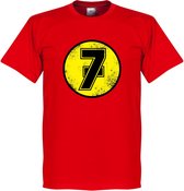 Barry Sheene No7 T-Shirt - Rood - XS