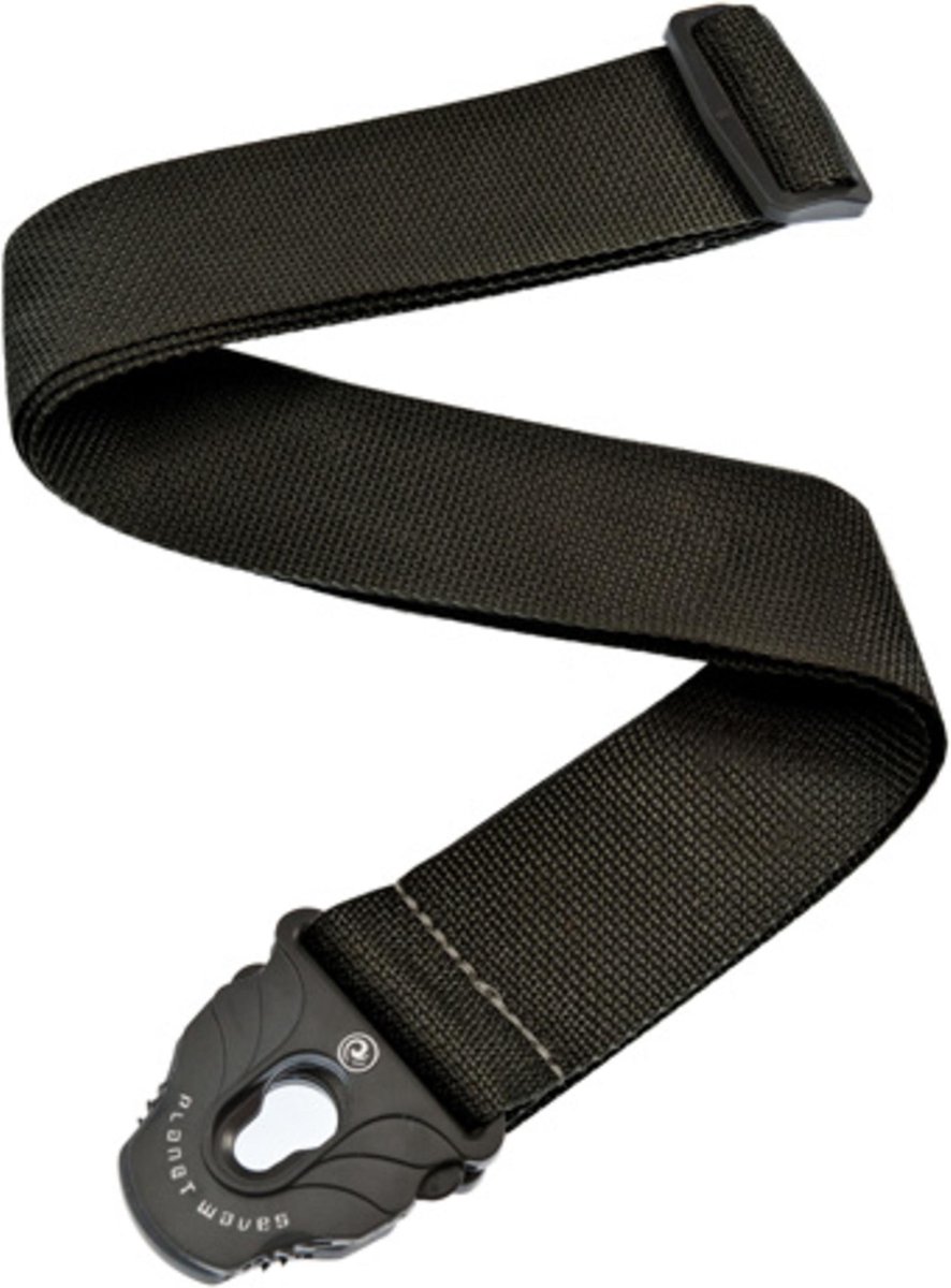 D'Addario gitaarband PWSPL200 Pro Lock Nylon, zwart - Gitaarband