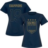 Verenigde Staten WK Winnaars 2019 T-Shirt - Navy - XXL
