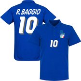 Italië 1994 Baggio No.10 Polo Shirt - Blauw - XXXL