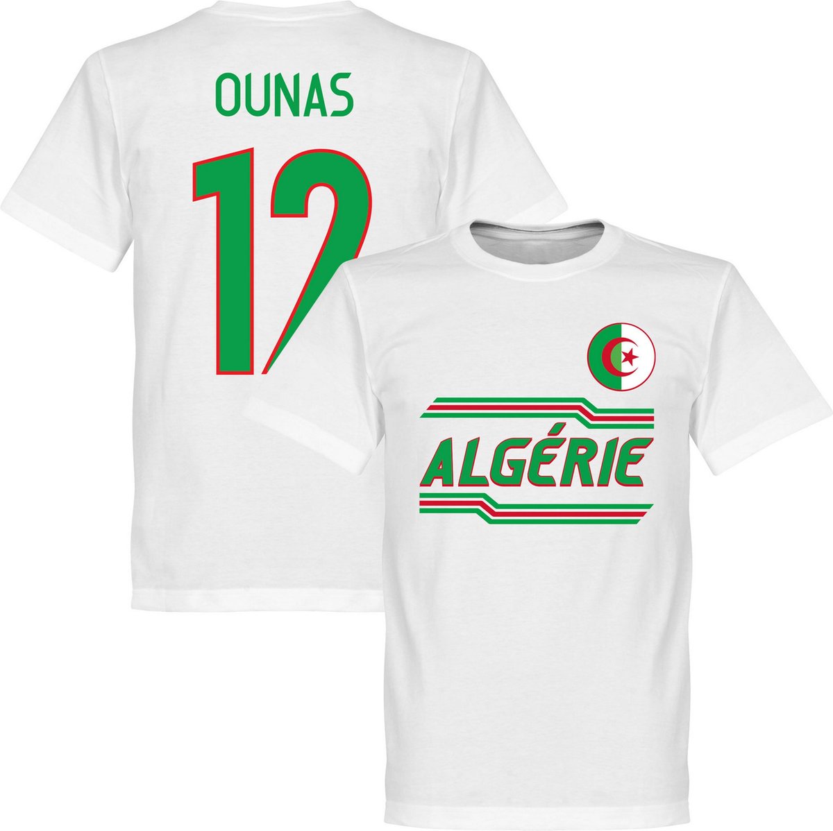 1200x1198.jpg Algerije Ounas 12 Team T-Shirt - Wit - L - Afbeelding 1