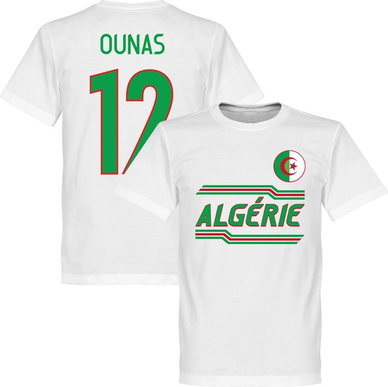 Algerije Ounas 12 Team T-Shirt - Wit - L
