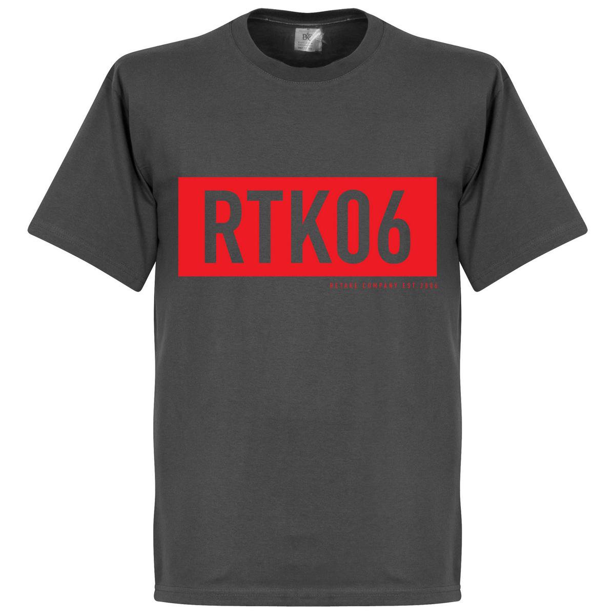 Retake RTK06 Bar T-Shirt - Donker Grijs - S