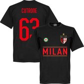 AC Milan Cutrone 63 Team T-Shirt - Zwart  - 5XL