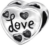 Hart love bead | Zilverana | Bedel | geschikt voor Biagi , Pandora , Trollbeads armband | 925 zilver