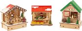 Small Foot Decoratieset Kerstmarkt Hout 12 Cm 3-delig