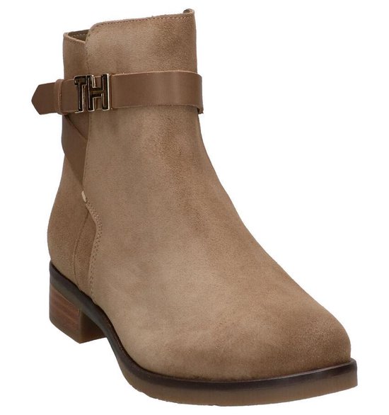 Tommy Hilfiger Hardware Beige Enkellaarzen Dames 37 | bol.com