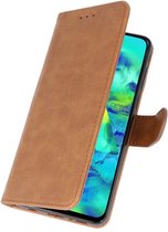 Hoesje Geschikt voor de Samsung Galaxy Note 10 - Kaarthouder Book Case Telefoonhoesje - Bruin