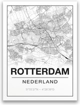 Poster/plattegrond ROTTERDAM - A4