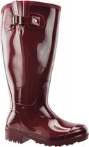 Regenlaars rood WIDE WELLIES Kuitomvang 50 cm cm XXL maat 42