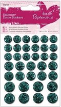 Shimmer Dome Stickers (36pcs) - Forest Green