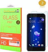 DrPhone 2 x HTC U11 Glas - Glazen Screen protector - Tempered Glass 2.5D 9H (0.26mm)