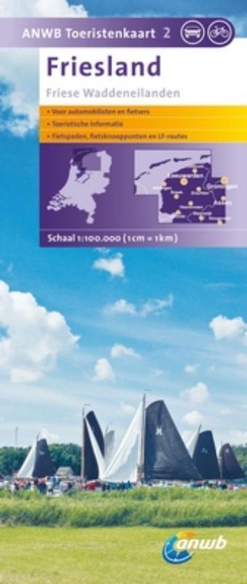 Cover van het boek 'ANWB Toeristenkaart  / 2  Friesland' van  ANWB