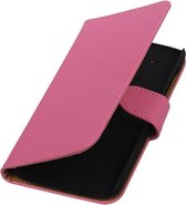 Roze Effen booktype cover hoesje voor HTC One X9