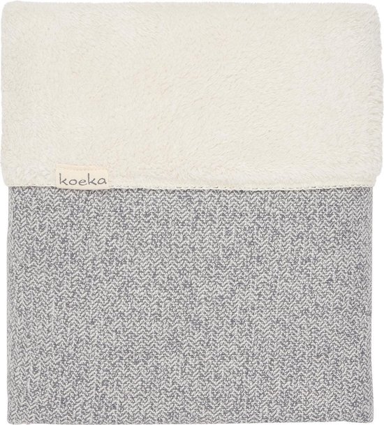 Koeka Wiegdeken Vigo teddy - sparkle grey/pebble
