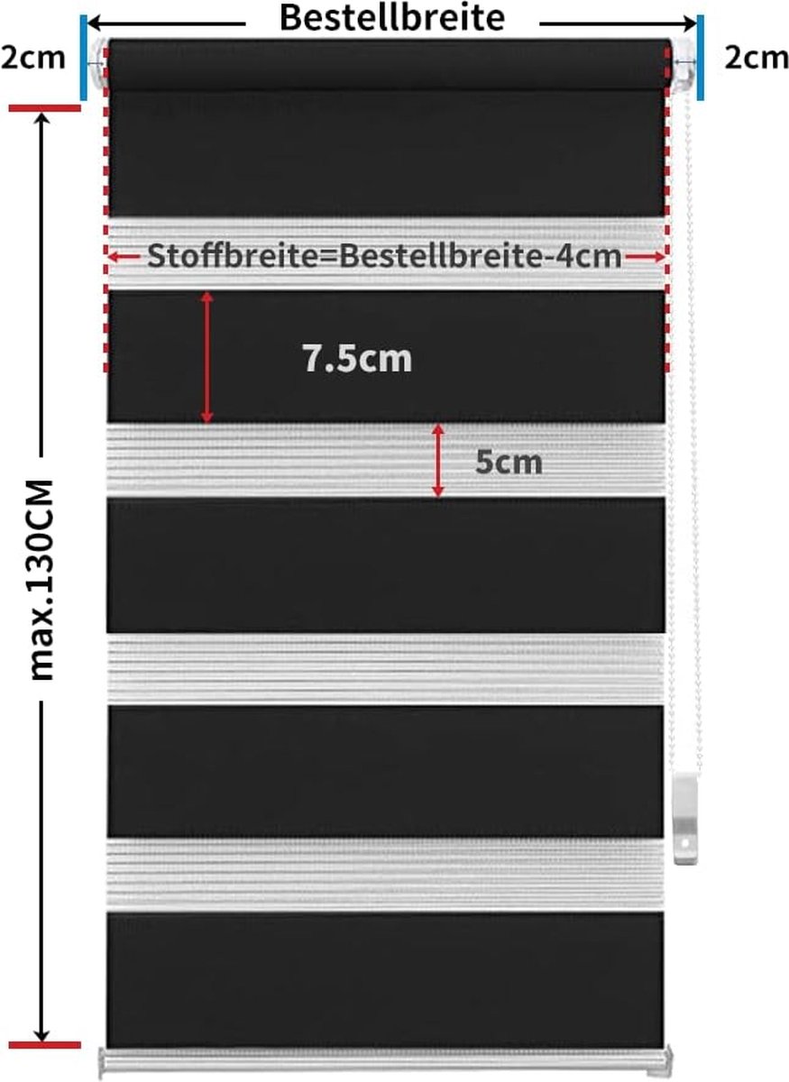 ECD Germany Klemmfix dubbel rolgordijn zonder boren, 110 x 150 cm, lichtgrijs ECD Germany Klemmfix dubbel rolgordijn zonder boren, 110 x 150 cm, lichtgrijs
