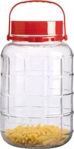 Conteneur de conservation Urban Living Nourriture - verre - 10 litres - bouchon de fermeture et poignée de transport - transparent - pot de conservation