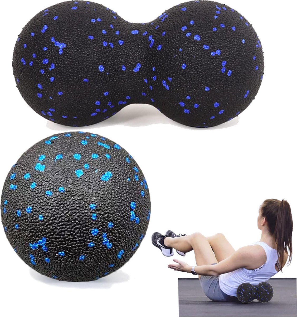 Goedkoopste Massagebal Duoball voor Myofasciale Triggerpoint Therapie - Ontspannende Weefselmassagebal - Verlichting van Spierpijn en Stress
